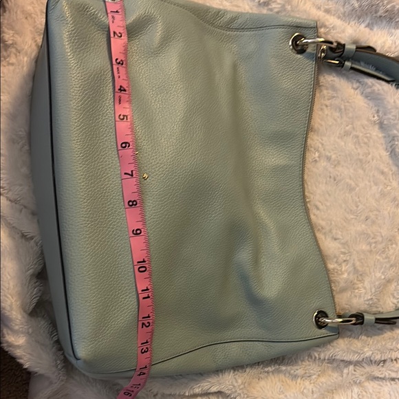 Kate Spade Blue Leather Shoulder Bag with Silver Hardware - Picture 6 of 16